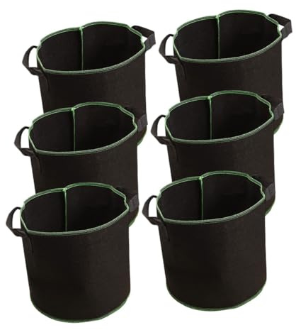 BESPORTBLE 6 Bolsas De Tela No Tejida 5 Galones Maceta De Jardín Multifuncional Bolsa De Plantación para Exterior