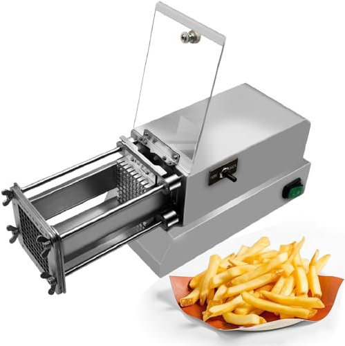 Elektrischer Gemüseschneider, Vollautomatische Kartoffelstreifenmaschine, Pommes-Frites-Schneider aus Edelstahl mit 1/3-Zoll-Klinge, Pommes-Frites-Schneider für Restaurants und die Küche zu