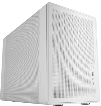 MARS GAMING MC-XPRO, Ultrakompakt Chassi MicroATX, Meshpaneler, Bakre Fläkt 120mm, Mesh 360° Kylningsteknik, Dubbelt PSU-stöd för ATX och SFX, Mini-Tower PC USB-C, Vit