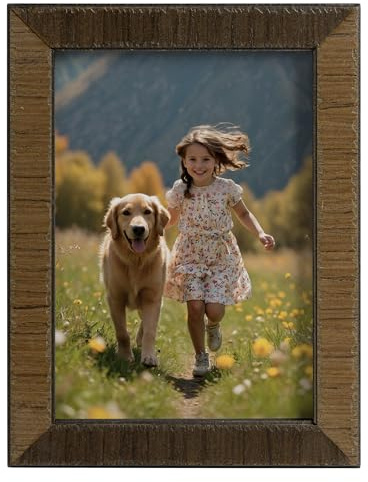 SUMGAR Bilderrahmen 13x18 Holz Vintage Retro Shabby Rustikal Braun Fotorahmen 13 x 18 Wand oder Tabelle Hochzeit Geschenk für Vater Familie Eltern Geburtstag