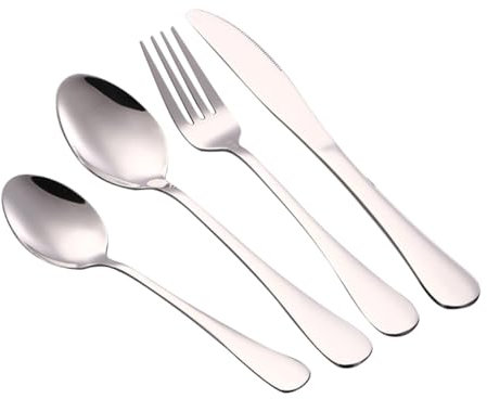 CIYODO Set Di Posate in Acciaio Inossidabile Da 4 Pezzi Set Di Utensili E Posate in Argento