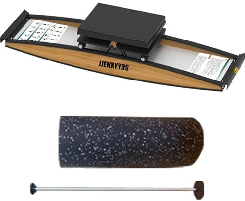 JJENXYYDS Skisimulator, Indoor-Ski-Crosstrainer, Hüft-Body-Balance-Trainingsgerät, Skitrainingsgerät mit Gehstock und Bodenmatte, für Gesäßmuskulatur, Einstellbarer Widerstand, für das Fitnessstudio