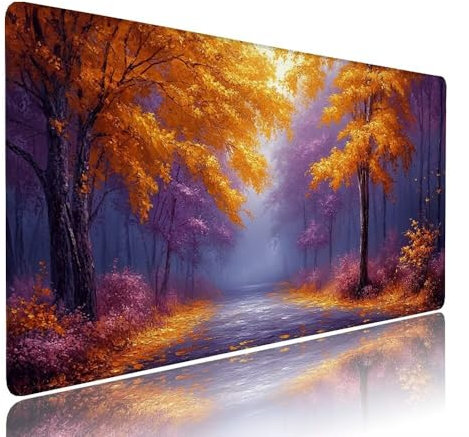 Tappetino Mouse Gaming xxl Accessori Scrivania Ufficio Viola Albero Grande Tappetino Mouse e Tastiera Sottomano da Scrivania, Gaming Accessori pc 1200x600x3mm Base Antiscivolo, per PC Laptop d-987