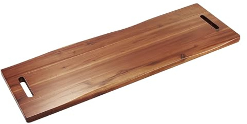 Tagliere in legno per salumi, espositore da cucina in legno, 91 x 29 x 20 cm, organizer multifunzionale per alimenti, per feste, riunioni di famiglia, banchetti, picnic e servizio a casa