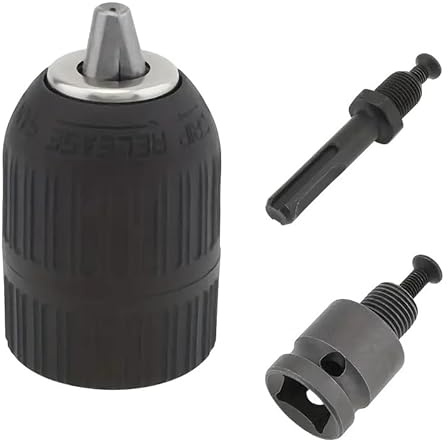 MANDRINO AUTOBLOCCANTE PER TRAPANO 2-13 mm + 2 ADATTATORI - SDS PLUS + ADATTATORE/CONVERTITORE PER AVVITATORE AD IMPULSI CON ATTACCO DA 1/2
