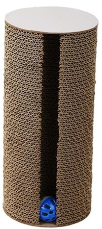Fonowx Kratzbrett Als Kratzmöbel Und Möbelschutz Auch Katzenspielzeug Und Kratzpfosten Aus Holz Und Wellpappe mit Platzsparendem Design für, Holz