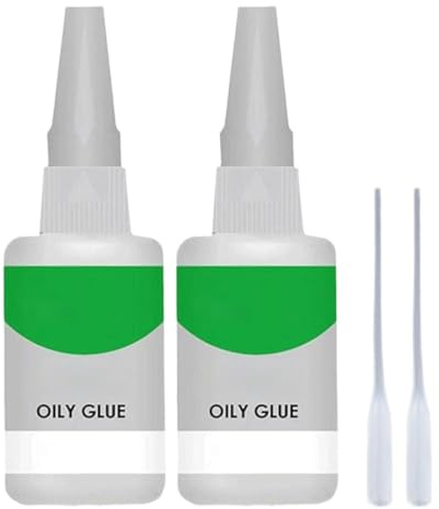 MOLZINY 2 Piezas Pegamento Fuerte Frascos de Super Glue Universal Pegamento Instantáneo Extrafuerte Transparente Pegamento de Aceite Para Todo para Múltiples Materiales