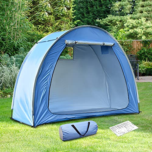 JITUIHOM Portable Bike Storage Tent - Waterproof Anti-Dust Shelter for 3-4 Bikes Foldable Outdoor Bicycle for Garden and Camping Grayish Green(SD-94W)
