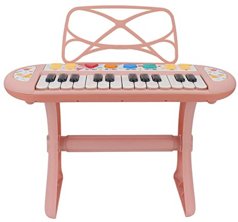 Asixxsix Piano à Clavier pour Enfants, 24 Touches, Clavier de Piano pour Enfants avec Support Amovible, Jouet de électronique, Jouets Musicaux éducatifs, Jouets D'instruments de