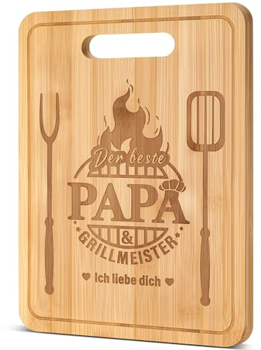 Vatertagsgeschenk für Papa, Graviertes Bambus Schneidebrett, Geschenke für Papa, Papa Geschenk Vatertag, Bester Papa Geschenke, Vatertagsgeschenk personalisiert, Geburtstagsgeschenk für Papa