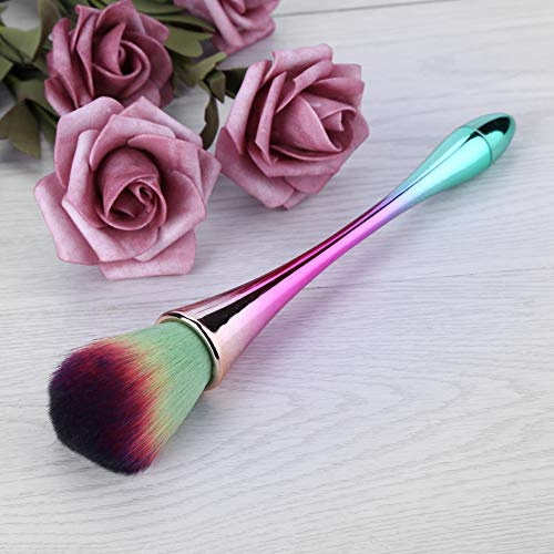 OEBUAFI 5 Estilos Cepillo Suave para Limpieza de Polvo de Uñas Herramienta de Base Amigable para la Piel para Maquillaje Aprox. 7,9 Adecuado para Artistas Profesionales de Uñas de plástico. (4)