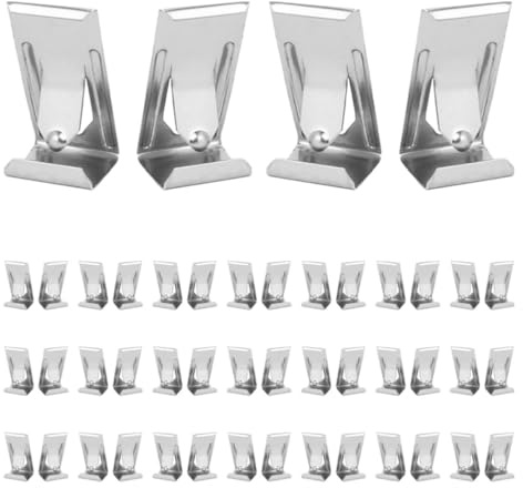TOYANDONA Clip in metallo per cornici 50 pezzi con ganci facilitati argento per appendere quadri perfetti per tele e stampa 3D