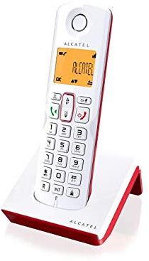 Alcatel S250 Telefono DECT Identificatore di chiamata Rosso, Bianco