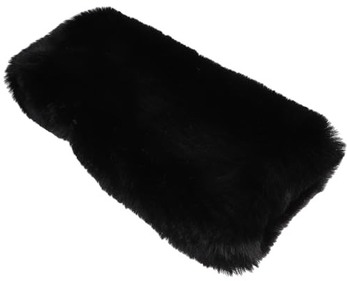 VORCOOL Faux Fur Hand Muff for Women & Girls - Winter Muffs Hand Warmer Accessory, Black Soft Faux Fur Muffler, Wedding Party Gifts for Women Girls Men