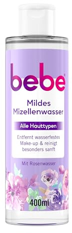 bebe Agua micelar fresca y suave, piel sensible y seca, 400 ml.