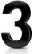 Vicloon Mailbox Numbers Self Adhesive, 3 Inches 3D Mailbox Numbers Waterproof, Door Numbers House Numbers Street Number Stickers for House Mailbox Apartment Hotel Courtyard Cafe Black(3)