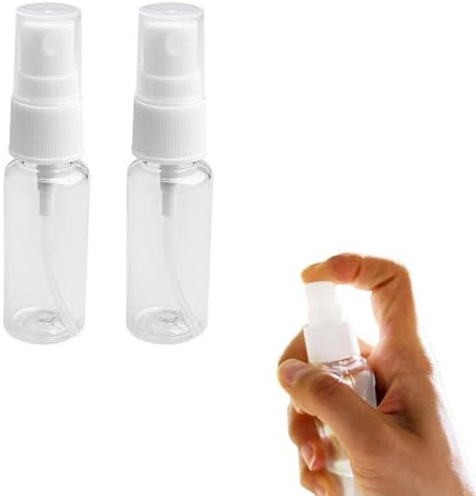 20ml Spray Bottle, 2 PCS Travel-Size Mini Spray Bottles, Transparent Plastic Fine Mist Sprayer, Compact Holiday Travel for Toiletries and Cosmetics