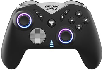 DragonShock - NEBULA PRO - Wireless Controller kompaltibel mit Nintendo Switch/Switch OLED und PC/Mobilgerät | Schwarz