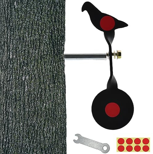 Runzkzy 360° Drehbares Metall Reset Ziel Kleine Drehbare Luftgewehr Zielscheiben Schießen Praxis Zubehör Schleuder Ziel (Paket A)