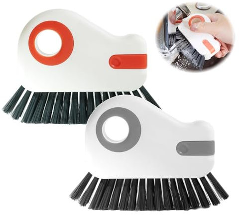 Yuqilin 2 Stück Fensterrahmen Reiniger Multifunktions Rensterrahmen Bürste Fenster Reinigung Fensterrillen Reinigungswerkzeug Reinigungsbürste Tür FensterTrack für Jalousien Ecken Küche Rollläden