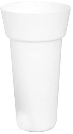 Kalastussaari Vases en Plastique Grands Pots de Plantes sans Seau Rond Porte-Godet de Fleur pour décoration de Bureau à Domicile Blanc, Seau de Fleur