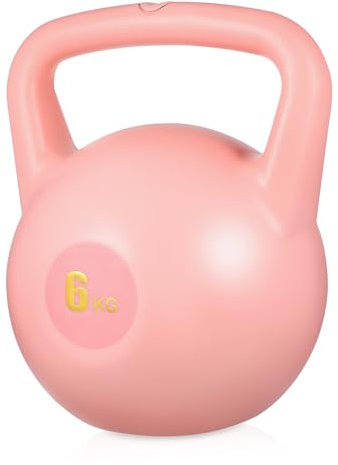 JUMPLAWN Pe Wasser Kettlebell 6kg mit Komfortablem Griff und Einzigartigem Design für Krafttraining im Fitnessstudio und Zuhause