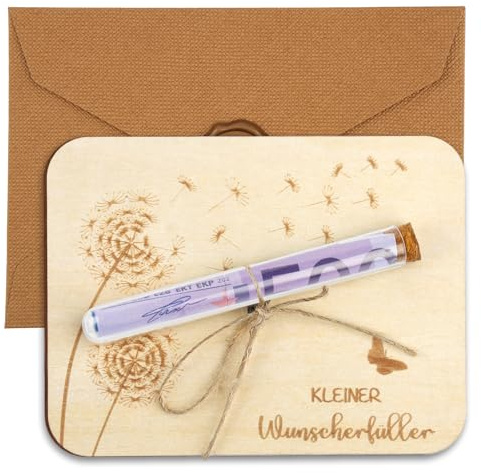 Wunscherfüller Geldgeschenk aus Holz, Lustige Geldgeschenk Geburtstag | mit Umschlägen, Pusteblume Geldgeschenke Verpackung, Geld Geschenke für Geburtstag Hochzeit Jugendweihe Reisen