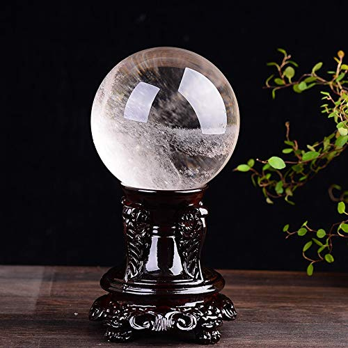 SCWZZWSY Sfera di Cristallo Trasparente Ornamenti a Sfera di Cristallo Trasparente mobili per la casa Regali Artigianali Gioielli Feng Shui Sfera Fotografia