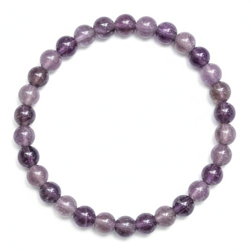 The Bead Shop Natural Gemstone Healing Crystal Bracelet 8mm Beads – Chakra Energy Balance Bracelet for Men Women – Meditation, Yoga & Spiritual Jewellery Gift - Amethyst