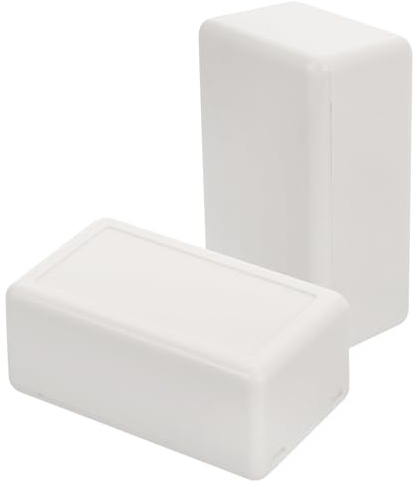Lot de 2 Boîtier Électronique, en Plastique Blanc, pour Projets | Boitier Plastique Electronique, Boîte de Jonction de Prise Extérieure, Boîtier de Projet en Plastique