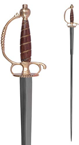 Battle-Merchant Zivildegen mit Scheide | Einhänder aus Stahl, Schwert Replik 18. Jh., Sammlerstück & Dekoration, Ausstellungsstück, ab 18