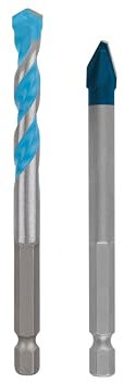 Bosch 2x Set di punte EXPERT HEX-9 Hard Ceramic e Multi Construction (per Piastrelle dure, Piastrelle morbide, Ø 8,0, 8,0 mm, Professional Accessorio Trapano, Trapano/avvitatori rotanti)