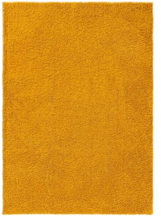 benuta Basic Hochflorteppich Soho - gelb 80x150 cm - Kuschelig Weicher Teppich im Minimalistischen Look - Pflegeleicht - Fußbodenheizung Geeignet