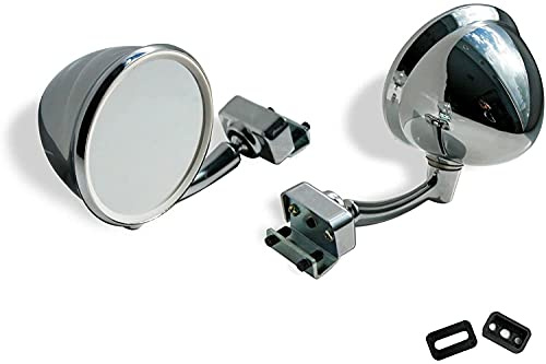 Specchietti 500 d'epoca versione F - L - R e D dal 1957 in poi retrovisori cromati a goccia destro e sinistro effetto specchio 88540