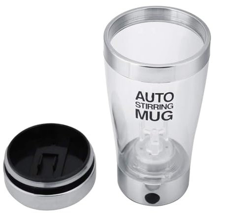 Tazza per agitazione elettrica da 400 ml, tazza per agitazione automatica elettrica con tazza automatica automiscelante in acciaio inossidabile per uomo donna bambini
