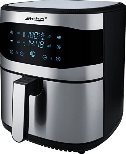 Steba Family Heißluftfritteuse, 8L mit Touchscreen, 8 Programme, Timer 60 min., 1800 Watt, Fritteuse ohne Öl, HF 8000