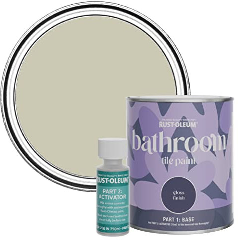 Rust-Oleum wasserfeste hellgrau Fliesenfarbe für Badezimmer in Hochglanz Finish - Dämmerung 750ML