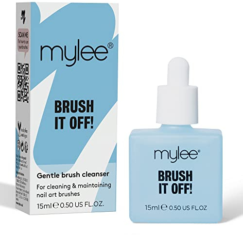 Mylee Brush It Off (15ml), Professioneller Pinselreiniger | Reinigt Nagelpinsel für UV Lack und Nailart Pinsel - Vegan, Transparent und Alkoholfrei