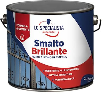 Lo Specialista Mistercolor SMALTO SOLVENTE BRILLANTE, 2L, MARRONE