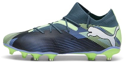 PUMA Unisex Future 7 Match FG/AG Soccer Shoe, Gray Skies White-Fizzy Apple, 48.5 EU