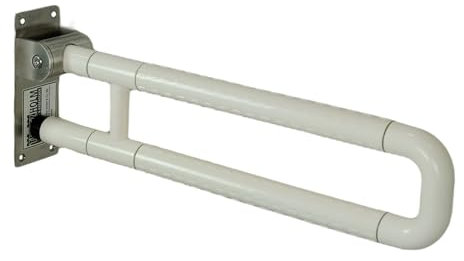 TRUTZHOLM WC Wandstützgriff klappbar 60 cm WC Haltegriff für Senioren, zur Wandmontage WC Aufstehhilfe Haltegriff für das Bad, Leuchtringe