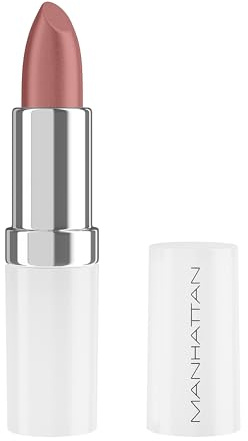 Manhattan Lasting Perfection Satin Lipstick 880 Sunset Rose, Lippenstift für intensive, langanhaltende Farbe und feuchtigkeitsspendende Pflege