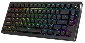 HyperX Alloy Rise 75 Wireless Hot-Swappable 75% Mechanical Gaming Keyboard | PC | Up to 80 Hours | Backlighting On | Dual Wireless 2.4GHz & Bluetooth