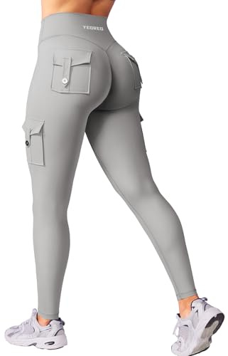 YEOREO CoreFlex Sport Legging Damen Mit Taschen Invisible Scrunch Legging | High Waist, Boom Booty, Seamless, Push Up, Blickdicht, Butt Lifting, Gym, Yoga Pants