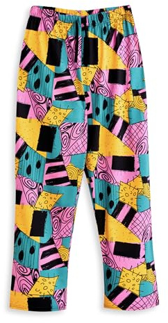 The Nightmare Before Christmas Pantaloni da Uomo | Adulti Pantaloni Larghi Multicolore con Stampa Patchwork di Sally | Stampa Grafica Abbigliamento Casual | Regalo di Merchandising del Film Classico