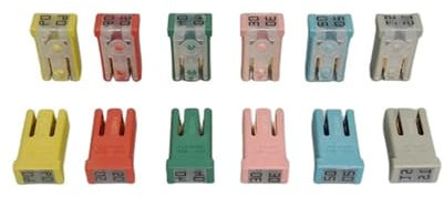 695 Serie Sicherung Auto Sicherung 15A 20A 25A 30A 40A 50A 60A Rechteck Kleine Typ Auto Patrone Sicherung Schlitz Stecker Auto Sicherung(50A,Quantity 30pcs)