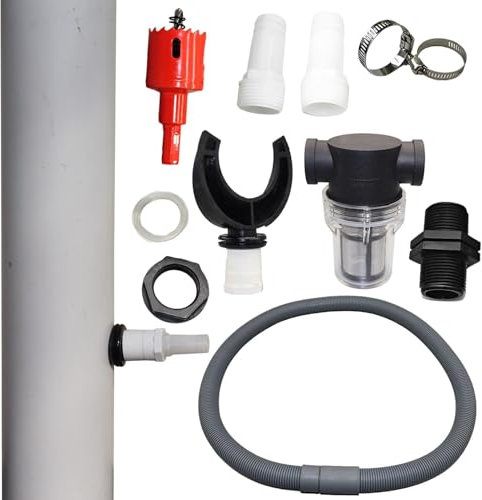 Rain Water Collection Kit,Rain Barrels Downpipe Rain Collector | Diverter with Filter to Catch Rain Water, Water Collection System for Outdoor Chores