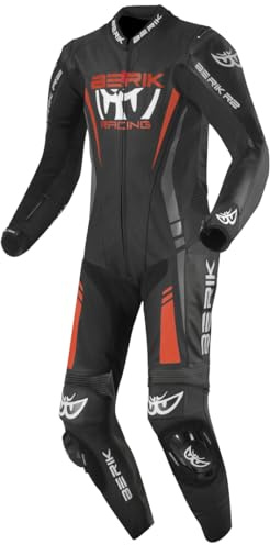 Berik Absolute GP Tuta in pelle da moto monopezzo, nero/arancione, 50
