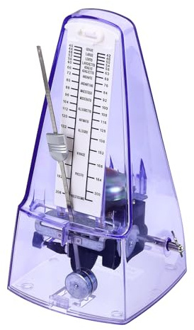 sourcing map Mechanical Metronome,High Accuracy Musical Timer Universal Metronome for Piano Guitar Violin Ukulele Player,Transparent Purple
