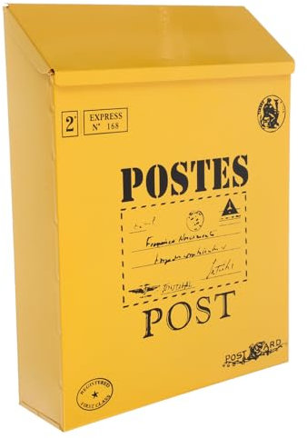 HOMSFOU Retro-Stil Eisen Mailbox Montierbar Charity Sammlung Box Schloss wasserdichte Design